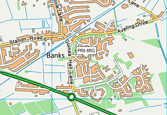 PR9 8RG map - OS VectorMap District (Ordnance Survey)