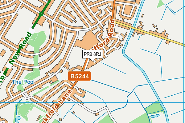 PR9 8RJ map - OS VectorMap District (Ordnance Survey)