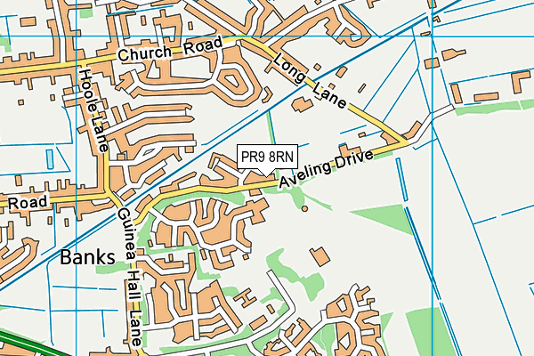 PR9 8RN map - OS VectorMap District (Ordnance Survey)