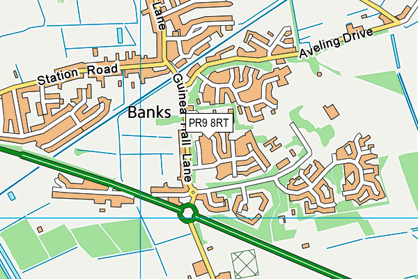 PR9 8RT map - OS VectorMap District (Ordnance Survey)