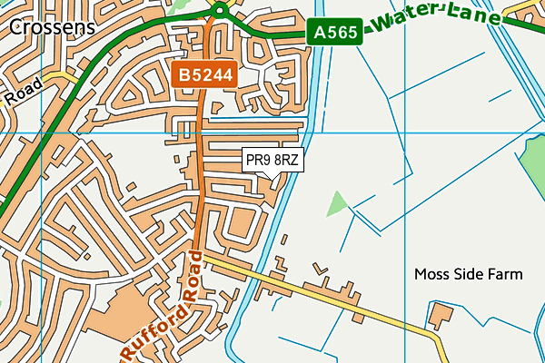 PR9 8RZ map - OS VectorMap District (Ordnance Survey)