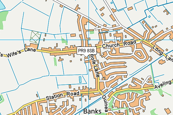 PR9 8SB map - OS VectorMap District (Ordnance Survey)