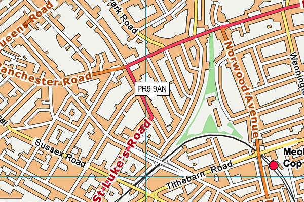 PR9 9AN map - OS VectorMap District (Ordnance Survey)