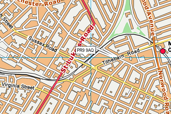 PR9 9AQ map - OS VectorMap District (Ordnance Survey)