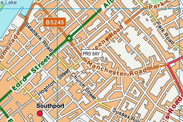 PR9 9AY map - OS VectorMap District (Ordnance Survey)