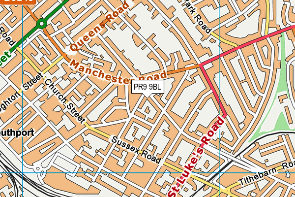 PR9 9BL map - OS VectorMap District (Ordnance Survey)