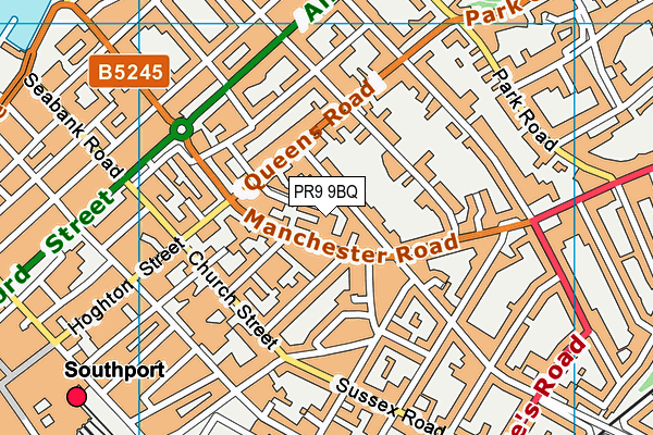 PR9 9BQ map - OS VectorMap District (Ordnance Survey)