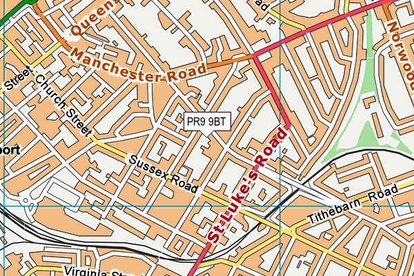 PR9 9BT map - OS VectorMap District (Ordnance Survey)