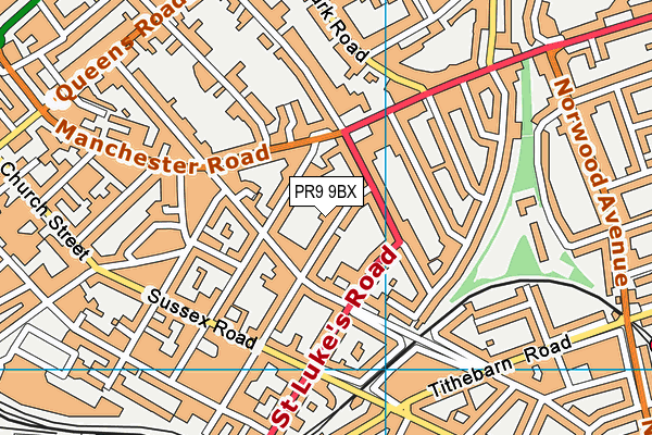 PR9 9BX map - OS VectorMap District (Ordnance Survey)