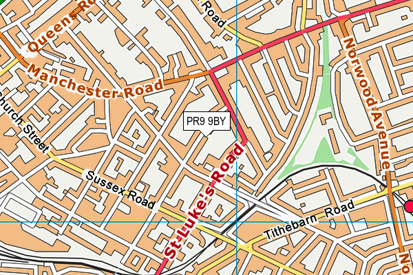 PR9 9BY map - OS VectorMap District (Ordnance Survey)