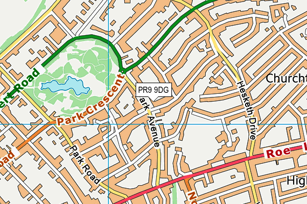 PR9 9DG map - OS VectorMap District (Ordnance Survey)