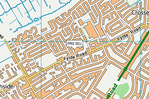 PR9 9DJ map - OS VectorMap District (Ordnance Survey)