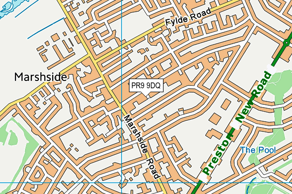 PR9 9DQ map - OS VectorMap District (Ordnance Survey)