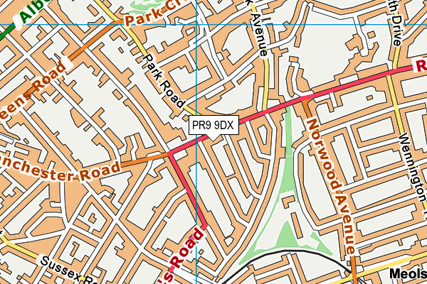 PR9 9DX map - OS VectorMap District (Ordnance Survey)