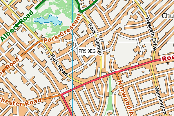 PR9 9EG map - OS VectorMap District (Ordnance Survey)