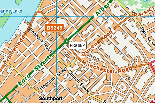 PR9 9EP map - OS VectorMap District (Ordnance Survey)