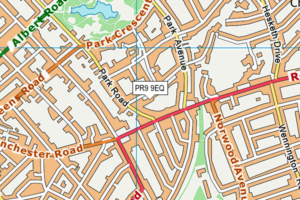 PR9 9EQ map - OS VectorMap District (Ordnance Survey)