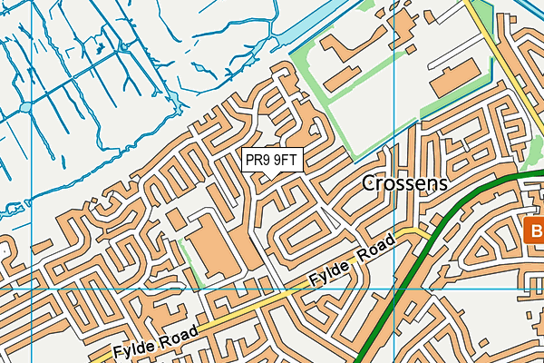 PR9 9FT map - OS VectorMap District (Ordnance Survey)