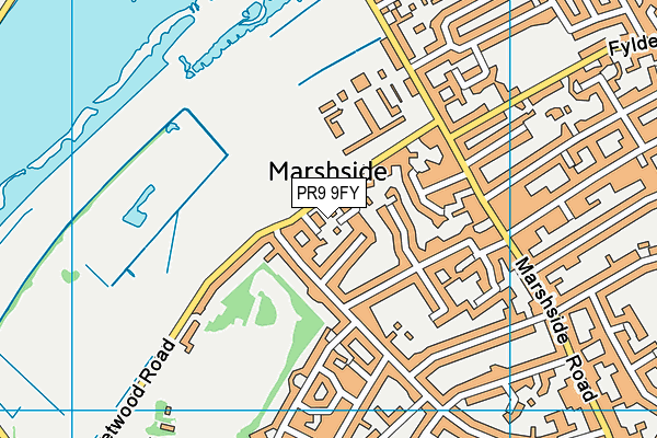 PR9 9FY map - OS VectorMap District (Ordnance Survey)