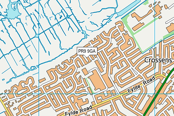 PR9 9GA map - OS VectorMap District (Ordnance Survey)