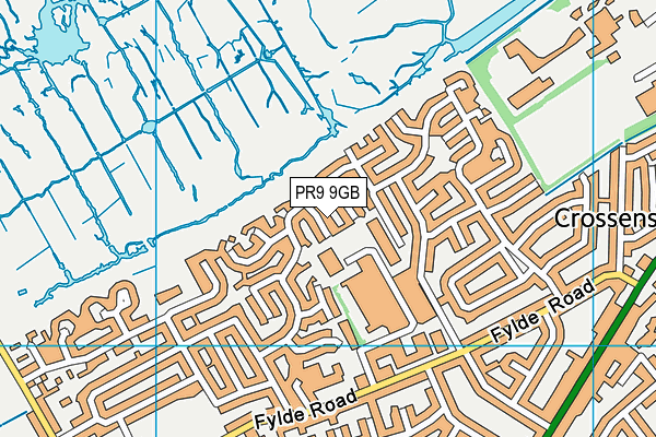 PR9 9GB map - OS VectorMap District (Ordnance Survey)