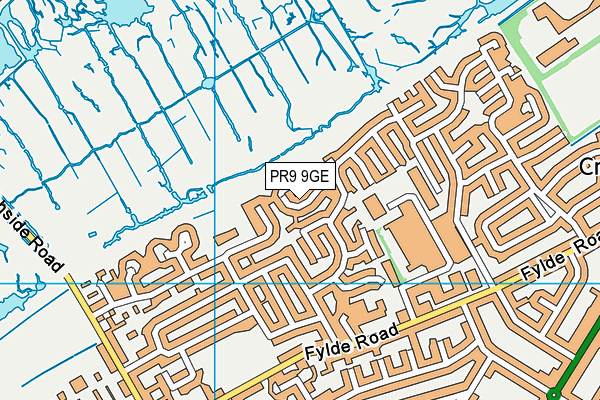 PR9 9GE map - OS VectorMap District (Ordnance Survey)