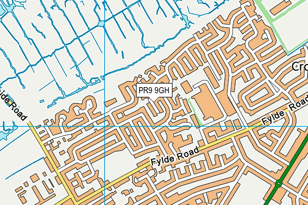 PR9 9GH map - OS VectorMap District (Ordnance Survey)