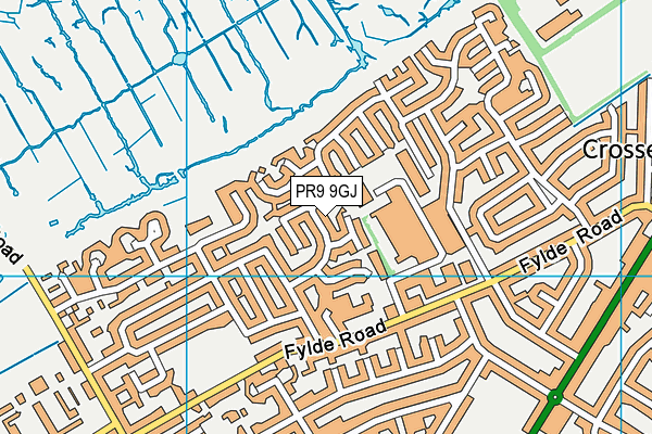 PR9 9GJ map - OS VectorMap District (Ordnance Survey)