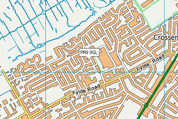 PR9 9GL map - OS VectorMap District (Ordnance Survey)