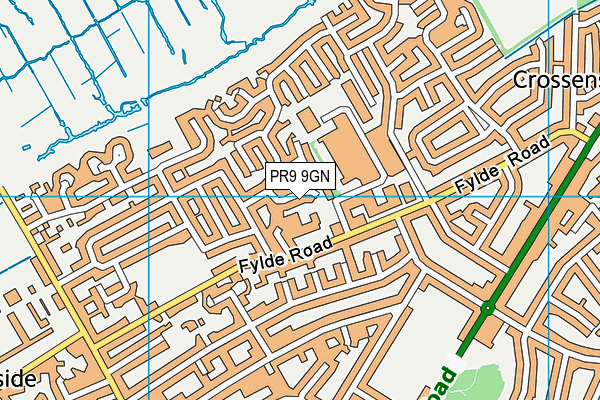 PR9 9GN map - OS VectorMap District (Ordnance Survey)