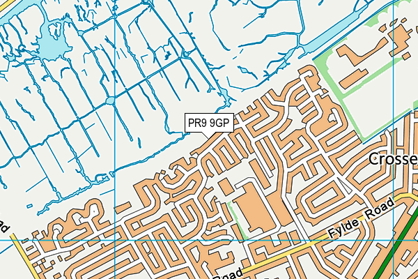 PR9 9GP map - OS VectorMap District (Ordnance Survey)