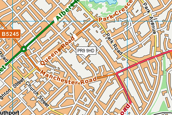 PR9 9HD map - OS VectorMap District (Ordnance Survey)