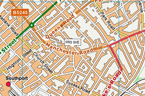 PR9 9HE map - OS VectorMap District (Ordnance Survey)