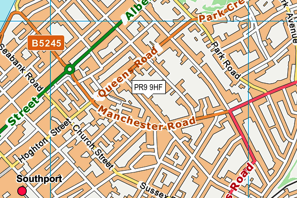 PR9 9HF map - OS VectorMap District (Ordnance Survey)