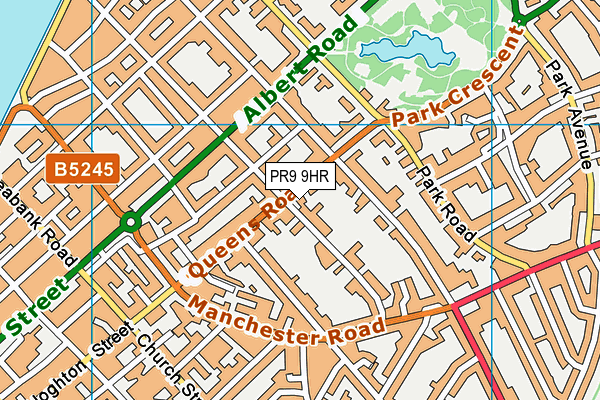 PR9 9HR map - OS VectorMap District (Ordnance Survey)