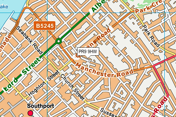 PR9 9HW map - OS VectorMap District (Ordnance Survey)