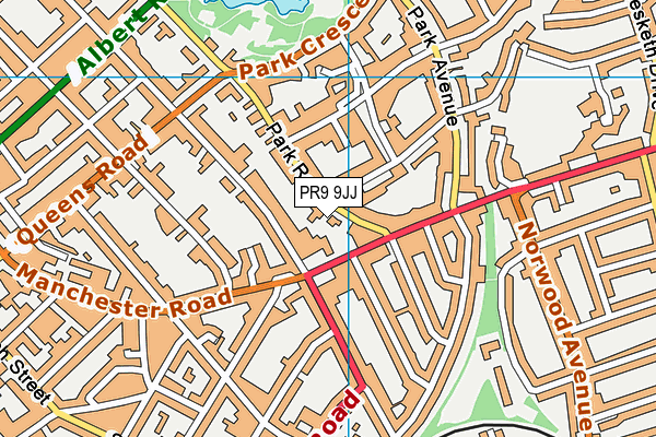 PR9 9JJ map - OS VectorMap District (Ordnance Survey)