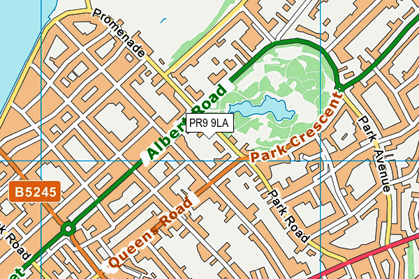 PR9 9LA map - OS VectorMap District (Ordnance Survey)