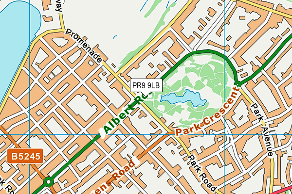 PR9 9LB map - OS VectorMap District (Ordnance Survey)