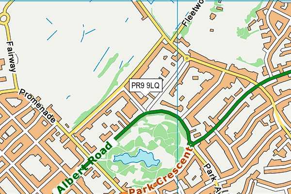PR9 9LQ map - OS VectorMap District (Ordnance Survey)