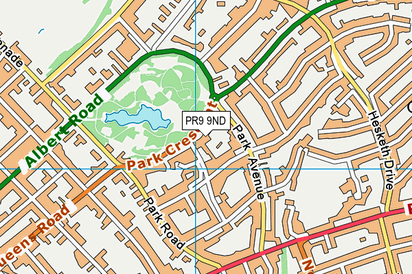 PR9 9ND map - OS VectorMap District (Ordnance Survey)