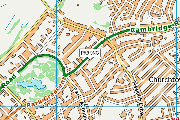 PR9 9NG map - OS VectorMap District (Ordnance Survey)