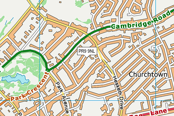 PR9 9NL map - OS VectorMap District (Ordnance Survey)