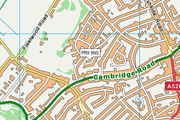 PR9 9NS map - OS VectorMap District (Ordnance Survey)