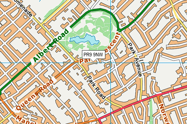 PR9 9NW map - OS VectorMap District (Ordnance Survey)