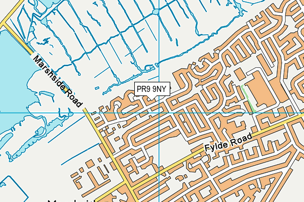 PR9 9NY map - OS VectorMap District (Ordnance Survey)