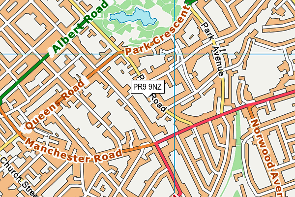 PR9 9NZ map - OS VectorMap District (Ordnance Survey)