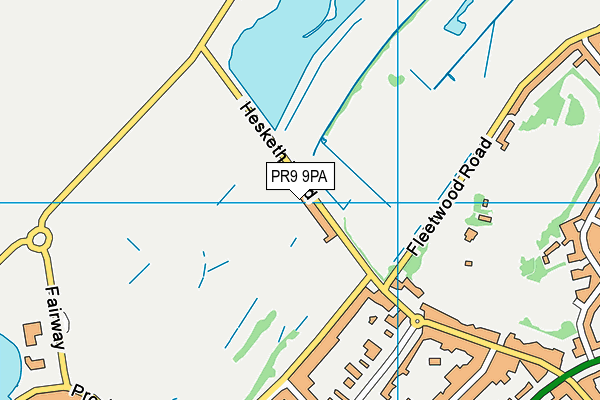 PR9 9PA map - OS VectorMap District (Ordnance Survey)