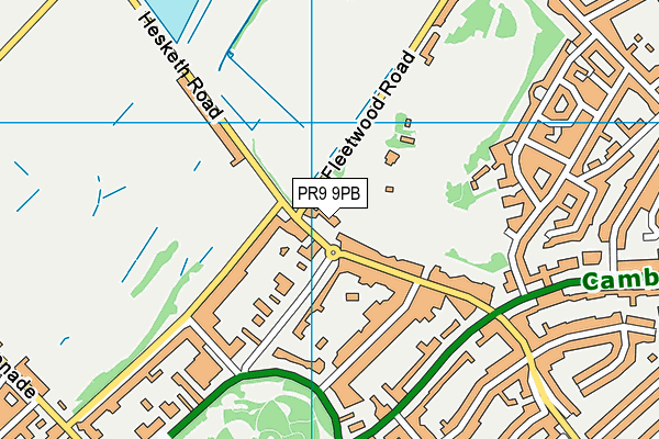 PR9 9PB map - OS VectorMap District (Ordnance Survey)