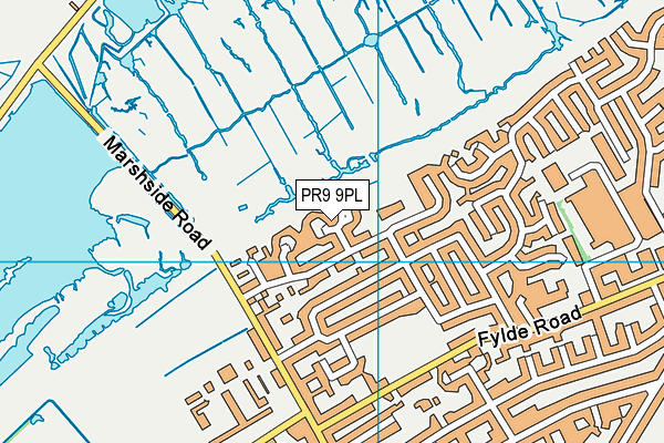 PR9 9PL map - OS VectorMap District (Ordnance Survey)